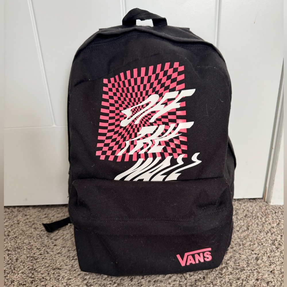 LIKE NEW Vans Black and reddish-coral Backpack